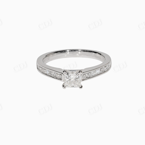 Nueva moda princesa corte VVS D Color Moissanite único solitario anillo de compromiso GRA certificado Diamante anillo de bodas al por mayor - Product Image 6
