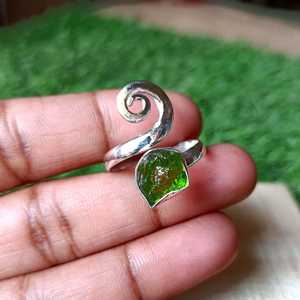 Handmade Moldavite <b>Ring</b> in 925 Silver Featuring a Raw Gemstone Design <b>for</b> <b>Women</b> <b>Statement</b> Jewelry - Product Image 2