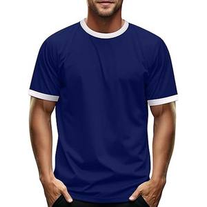 Camisetas para Hombre, Cuello Redondo, Estilo Casual, Básicas, Camisetas Ringer - Product Image 4
