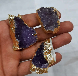 Forme de mélange multi-druzy/géode de pierres précieuses en vrac de haute qualité pour articles décoratifs pierres précieuses naturelles certifiées par IGI - Product Image 4