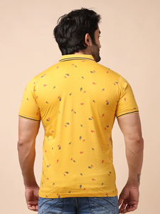 Camiseta de media manga con cuello de polo 100% de algodón cómoda y elegante para hombre, ropa informal estampada a la moda más vendida - Product Image 6