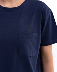 T-shirt de fitness à séchage rapide pour femmes doux et confortable parfait pour l'exercice course à pied et activités décontractées col rond couleur bleue - Product Image 4