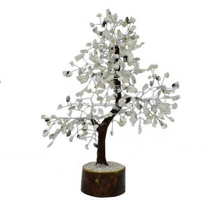 Arco Iris piedra lunar bonsái dinero árbol 300 cristal Natural decoración Chips amor estilo Chakra curación para el hogar Oficina Feng piedra preciosa - Product Image 1