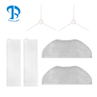 Kit de pièces de rechange et accessoires pour aspirateur robot ROEMO PRO : brosse latérale, filtre HEPA, lingettes de nettoyage et tampons.