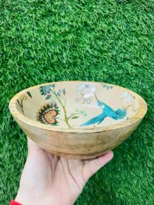 Cuenco de comedor de madera de mango de lujo pulido respetuoso con el medio ambiente personalizable hecho a mano con diseño único para uso doméstico o como regalo - Product Image 3
