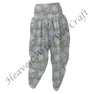 Pijama de algodón con estampado Floral de bloque de mano indio para mujer, pantalones largos de Patiala, ajuste cómodo para mujer, uso diario - Product Image 6