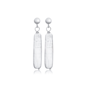 Pendientes largos de plata 925 con perlas naturales únicas, joyería fina turca artesanal al por mayor - Product Image 3