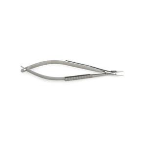 Porte-aiguilles Micro Castroviejo LR4-123-313 en acier inoxydable 9 cm 3,5 longueur, pointes droites et courbes BEST CARE INTERNATIONAL Chirurgical - Product Image 2