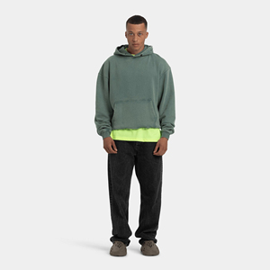 Dernier modèle Design Extérieur Mode Hommes Acid Wash Hoodies Pull Léger Chaud Hiver Loose Hoodies Pour Hommes - Product Image 6