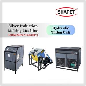 Machine industrielle de fonte d'induction d'argent de 30 kilogrammes avec l'unité de inclinaison et l'équipement de refroidissement - Product Image 6