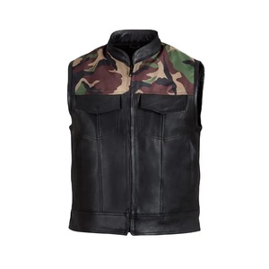 Wholesale Motorcycle Fashion Vest Jacket/Leather Biker Black Leather Vest-Classic Waist Coat top quality men leather vest