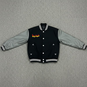 Chaquetas Universitarias Varsity de Alta Calidad 2026, 100% Lana con Mangas de Cuero, Ropa de Invierno, Chaqueta Varsity Elegante para Hombre - Product Image 6