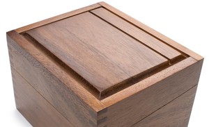 กล่องเก็บสูตรอาหารทำจากไม้อะคาเซียพร้อมแถบแบ่งช่อง2ช่องช่องเดี่ยว - Product Image 2