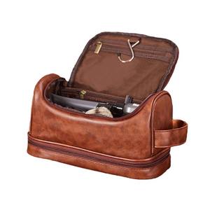 Estuche de cosméticos de gran capacidad para hombre, kit de cuero de Caballo Loco Dopp, bolsa de viaje plegable impermeable personalizada, estuche de estilo moderno - Product Image 5
