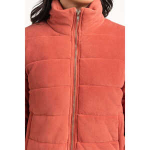 Blousons matelassés pour femmes avec logo personnalisé, durables, col montant, décoration perles, courts, fins, en spandex, tailles 3XL 5XL pour l'automne et l'hiver - Product Image 2