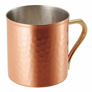 Prix de gros Mule de Moscou en cuivre pur naturel chope à bière avec poignée Nouveau design de tasse à boire pour la rentrée des classes - Product Image 4