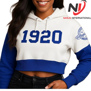 Vente chaude femmes sororité dix-neuf 20 imprimé Logo Zeta Phi Beta recadrée pull à manches longues femmes sweats à capuche sororité Gear - Product Image 6