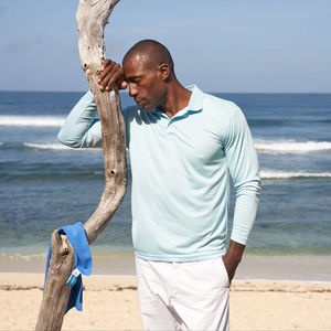 Chemise décontractée unisexe à manches longues, logo personnalisé sur le devant, bouton, ODM, fourniture, polyester respirant, tricoté, séchage rapide - Product Image 4