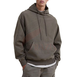 Pull à capuche surdimensionné pour hommes 100% coton Style de rue blanc en vrac d'hiver pour la vente en ligne - Product Image 4