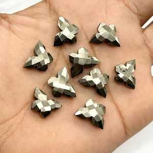 Cuentas de Pirita Natural en Forma de Mariposa de 14 mm, Facetadas, para Joyería - Product Image 4