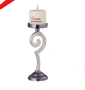 Le plus vendu bougeoir en acier inoxydable en métal fini argenté pour restaurant et bar d'hôtel - Product Image 1