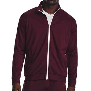 Ropa al aire libre a prueba de viento de poliéster Spandex cremallera frontal transpirable chaqueta de cuello alto para hombres chaquetas de hombre - Product Image 1