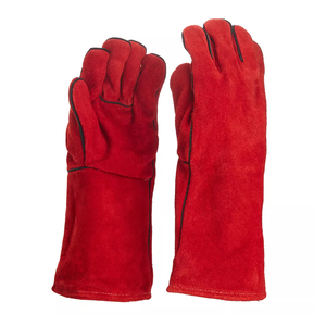 Gants de soudage résistants à la chaleur à double paume en cuir de vachette fendu - Product Image 5
