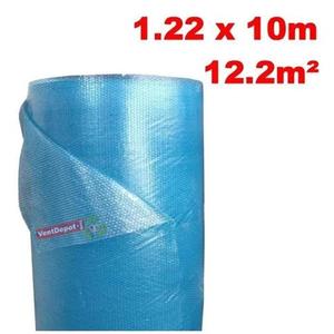 Rouleau de film bulle bleu haute résistance, MXBBP-003, 1,22 m x 10 m, épaisseur 5 mm, polyéthylène 0,1 mm, bulle de 3/16 mm, bleu. - Product Image 1