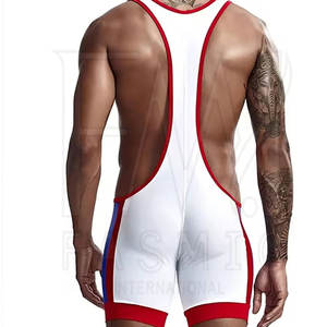 Meilleure vente maillots de lutte pour hommes tissu en polyester/coton de qualité supérieure nouveau design maillots de lutte pour hommes - Product Image 3