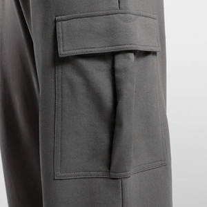 กางเกงวิ่งผ้าใบน้ำหนักเบาสำหรับผู้ชายกางเกงโอเวอร์ไซส์แบบลำลองเอวยางยืดระบายอากาศผ้าฝ้ายออกแบบได้ตามต้องการ - Product Image 6