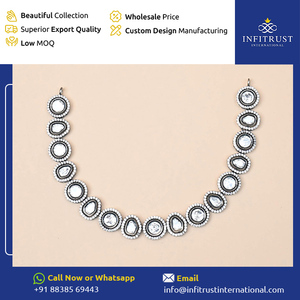 Venta global de collar de polki blanco elegante y fascinante de alta calidad estándar a precio competitivo de fabricante indio - Product Image 2