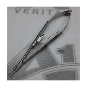 Portaagujas de acero inoxidable alemán Jacobson Heavy Micro TC Castroviejo utilizado en Cirugía Cardiovascular | portaagujas - Product Image 2