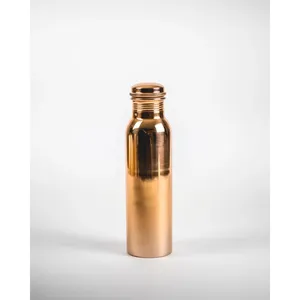 Handmade Pure Copper Water Bottle 1200ml Ideal for Home & Travel Use High Polished Copper Bottle for Export Sale - Product Image 1