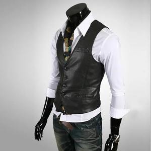 Custom Casual <b>Men</b> Sheepskin Waistcoat Cut Premium Wholesale Real Leather <b>Vest</b> Breathable Streetwear Fashion <b>Vest</b> <b>For</b> <b>Men</b> - Product Image 4