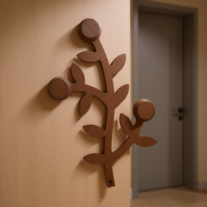 Foppapedretti APPENDIABERO Perchero de Pared de MDF Nogal, Elegante Perchero de MDF Nogal de Design - Product Image 3