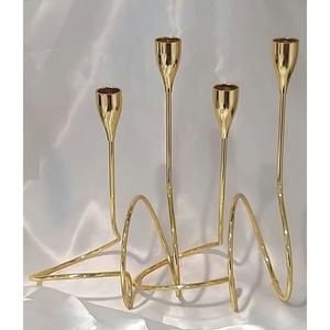 Accueil Hôtel Restaurant Fournitures Table À Manger Décoration Chandelier En Métal Argenterie Bougeoir En Prix De Gros - Product Image 2