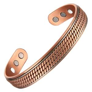 Antique <b>Copper</b> Plated Vintage Eco-Friendly <b>Copper</b> Alloy Bracelet and Matching Finger Ring Hand Cuff for Unisex Gift Accessories - Product Image 5