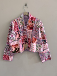 Chaqueta Tradicional India de Algodón con Estampado Floral, Chaqueta Reversible para Mujer, Regalo para Ella - Product Image 2