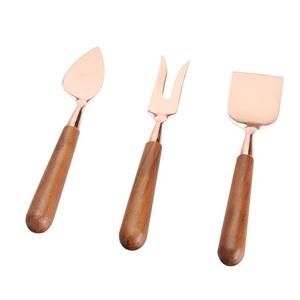 Vente en gros de beurre de fromage en acier inoxydable avec poignée pour épandeur, trancheur, ensemble de couteaux pour fabrication manuelle, brillant et poli - Product Image 4