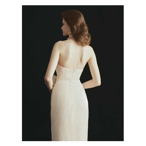 Vente en gros Collection rêveuse robe mi-longue en satin services ODM élégants pour la saison d'automne écologique antistatique antirides - Product Image 3