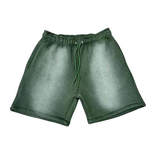Short de gym personnalisé pour hommes, vintage, délavé à l'acide, short de jogging 2025 coton lourd 100% avec motif uni Streetwear - Product Image 5
