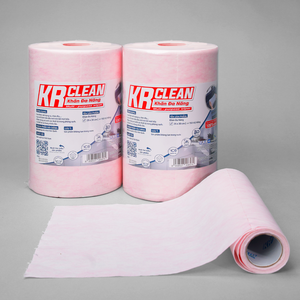 Toallitas en rollo multiusos no tejidas de alta calidad KrClean, toallas de cocina absorbentes, estilo liso, directamente de Vietnam, paños de limpieza - Product Image 6