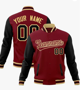 Bonne qualité hommes Baseball Letterman coupe-vent Varsity vestes manches longues col montant pour l'hiver - Product Image 2