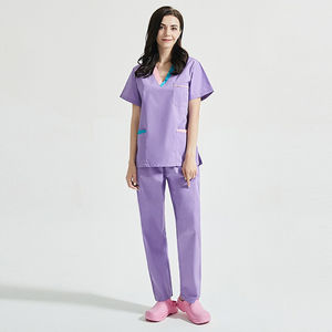 Uniformes del personal del hospital Conjunto de ropa de trabajo Salón de belleza y exfoliante de tienda de mascotas para enfermería para el personal Uniformes DE TRABAJO - Product Image 3