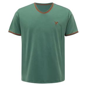 T-shirt uni 100% coton de haute qualité pour hommes Logo personnalisé broderie T-shirt unisexe surdimensionné vierge pour l'été - Product Image 5