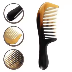 Peine grande de cuerno negro de búfalo de la mejor calidad, precio al por mayor, peine de acetato de dientes ecológico de gran ancho para salón de viaje - Product Image 5