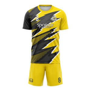 ชุดเสื้อฟุตบอลผ้าโพลีเอสเตอร์แบบเต็มตัวสำหรับผู้ใหญ่ชุดเสื้อฟุตบอลระบายอากาศใส่สบาย100% ตามสั่ง - Product Image 3