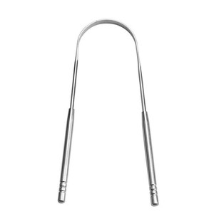 Limpiador de Lengua de Acero Inoxidable Quirúrgico de Doble Cara Premium, Logotipo Personalizado, Reutilizable, Antideslizante, Ecológico, Portátil, Cuidado Bucal - Product Image 2