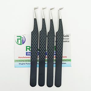 แหนบต่อขนตาแบบปลายงอ90องศาทำจากเส้นใยสแตนเลสอย่างยั่งยืนเพื่อความสวยงามสำหรับการทำฟอง - Product Image 5