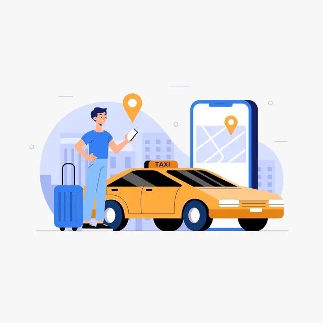 Automatic fare calculation based on distance and time in taxi app development In-app referral tracking and rewards in taxi app